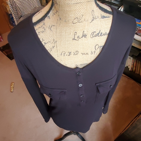 Pink Rose black knit top size Medium - Picture 2 of 8